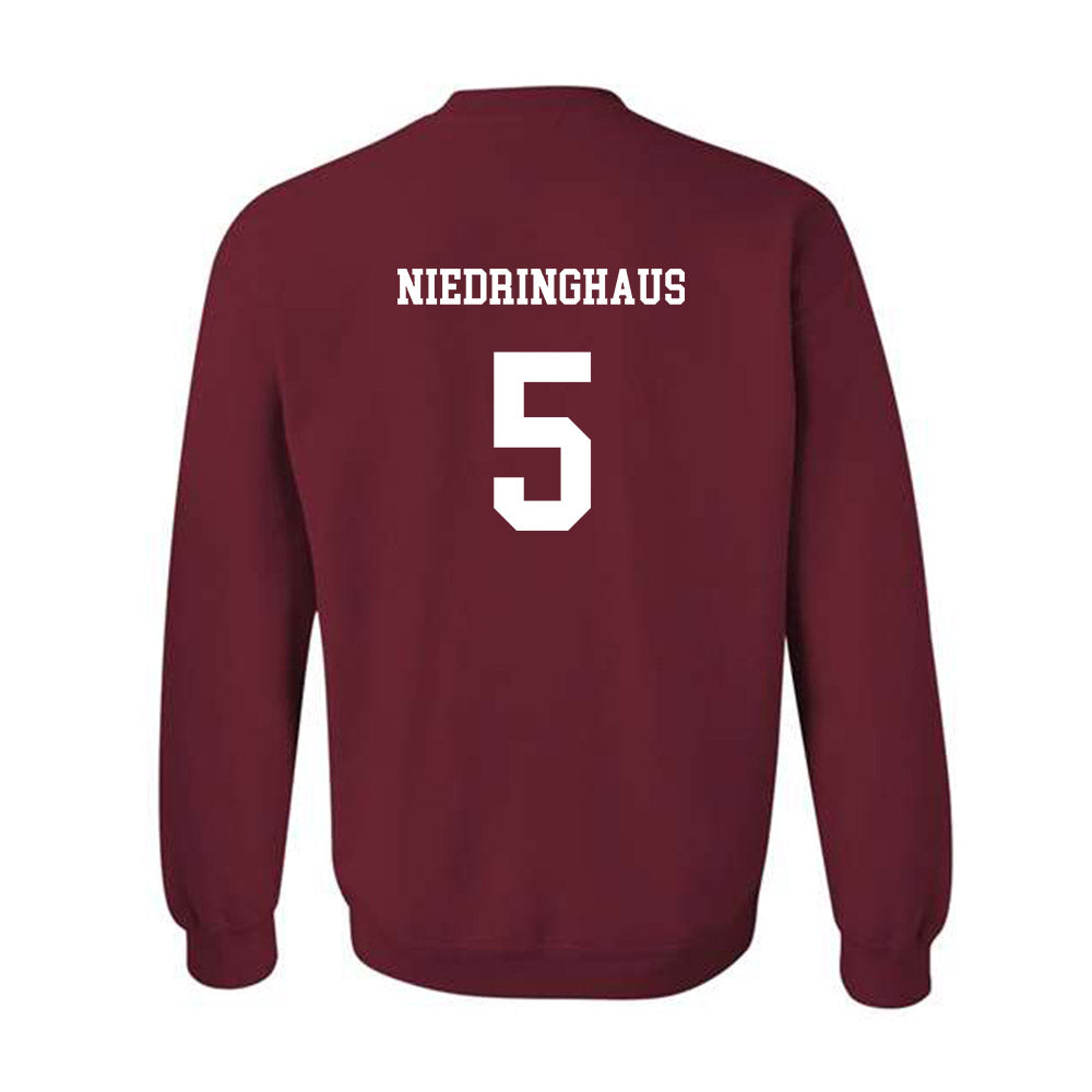 UMass - NCAA Baseball : Jack Niedringhaus - Classic Fashion Shersey Crewneck Sweatshirt-1
