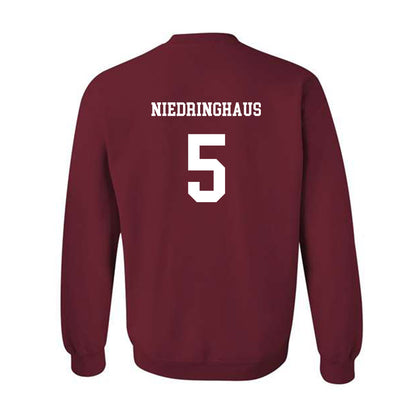 UMass - NCAA Baseball : Jack Niedringhaus - Classic Fashion Shersey Crewneck Sweatshirt-1