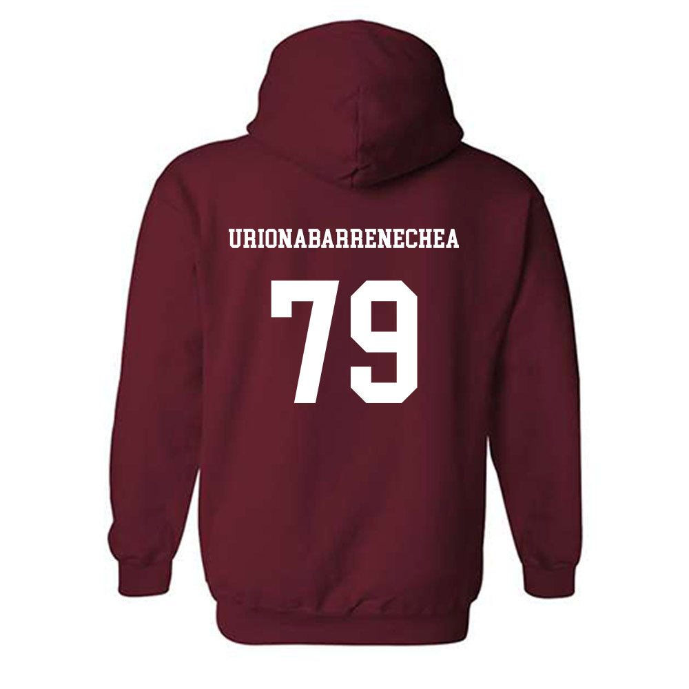 UMass - NCAA Football : Aitor Urionabarrenechea - Classic Fashion Shersey Hooded Sweatshirt-1