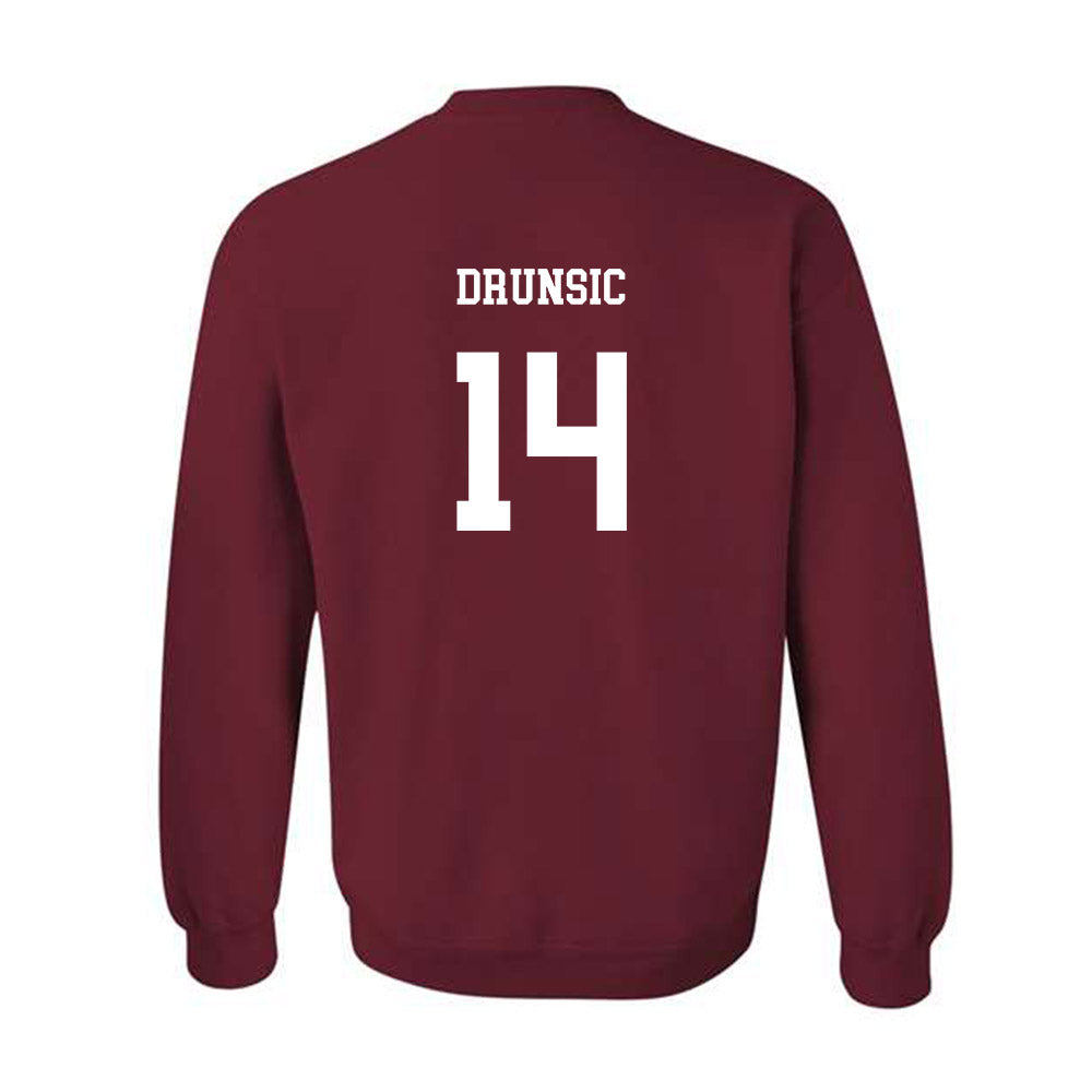 UMass - NCAA Men's Lacrosse : Aiden Drunsic - Classic Fashion Shersey Crewneck Sweatshirt-1