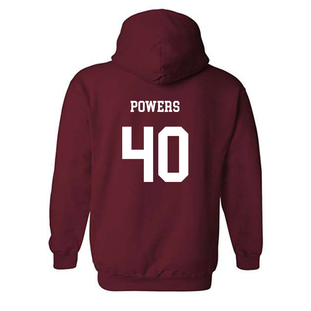 UMass - NCAA Baseball : Callen Powers - Classic Fashion Shersey Hooded Sweatshirt-1