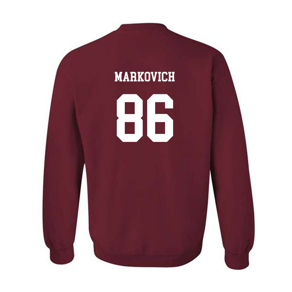 UMass - NCAA Football : Jax Markovich - Classic Fashion Shersey Crewneck Sweatshirt-1