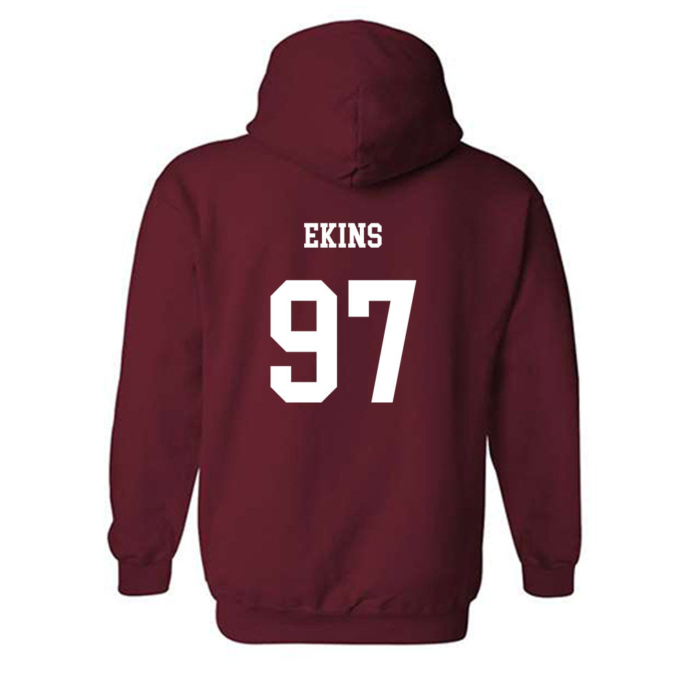 UMass - NCAA Football : Robert Ekins - Classic Fashion Shersey Hooded Sweatshirt-1