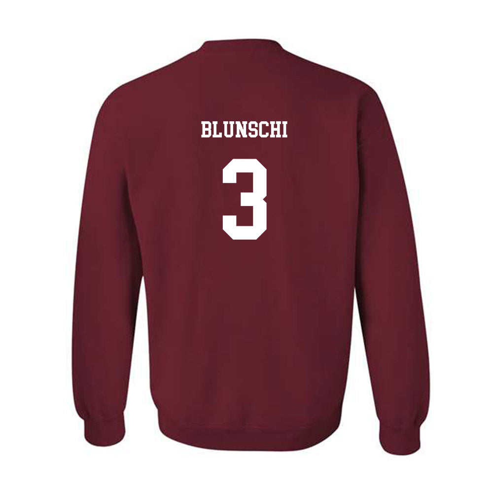 UMass - NCAA Men's Soccer : Jordan Blunschi - Classic Fashion Shersey Crewneck Sweatshirt-1