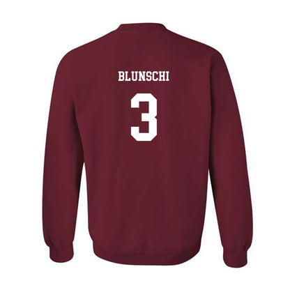 UMass - NCAA Men's Soccer : Jordan Blunschi - Classic Fashion Shersey Crewneck Sweatshirt-1