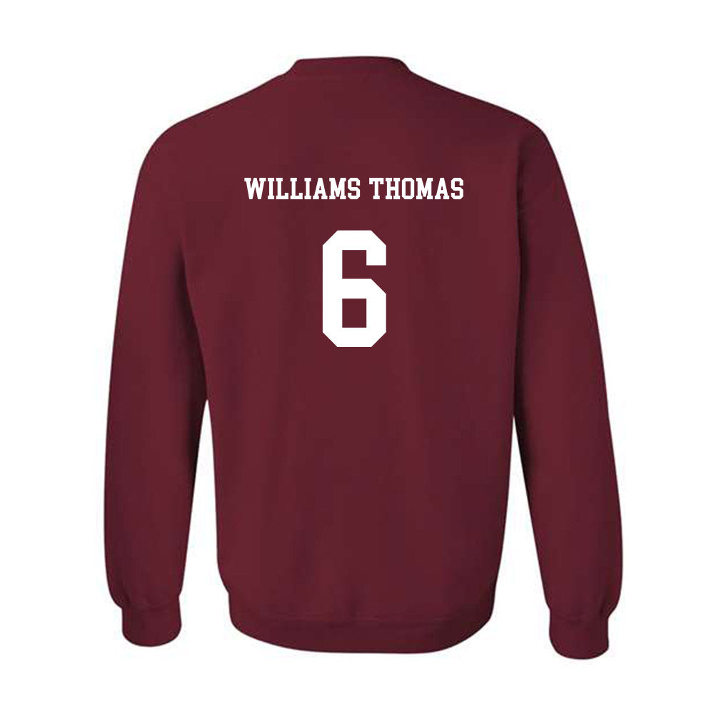 UMass - NCAA Football : Justin Williams-Thomas - Classic Fashion Shersey Crewneck Sweatshirt-1