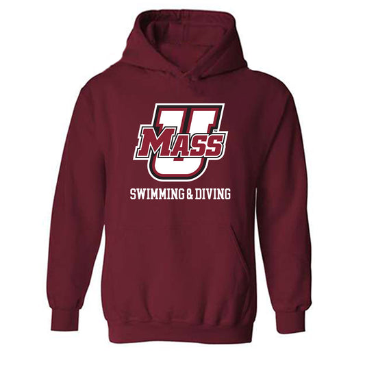 UMass - NCAA Men's Swimming & Diving : Bode Groh - Classic Fashion Shersey Hooded Sweatshirt-0