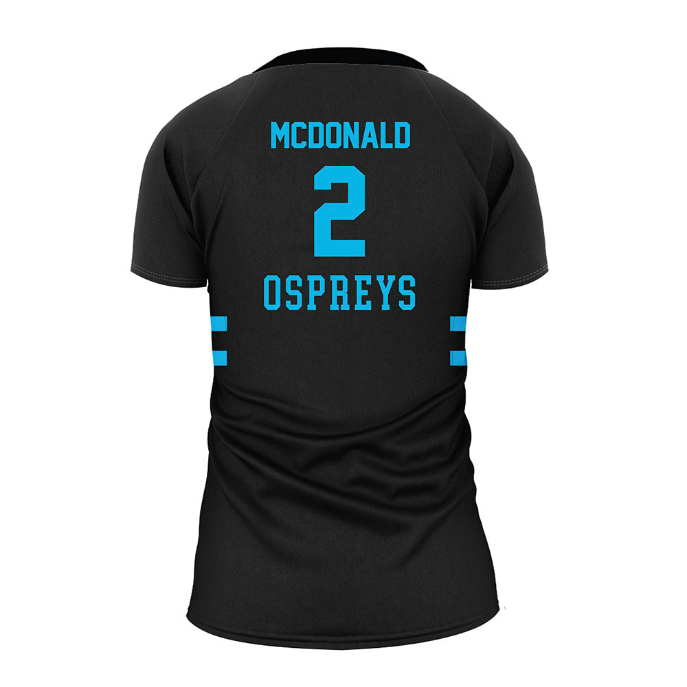 UNF - NCAA Women's Volleyball : Leah McDonald - Black Volleyball Jersey-1