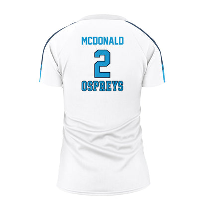 UNF - NCAA Women's Volleyball : Leah McDonald - White Volleyball Jersey-1