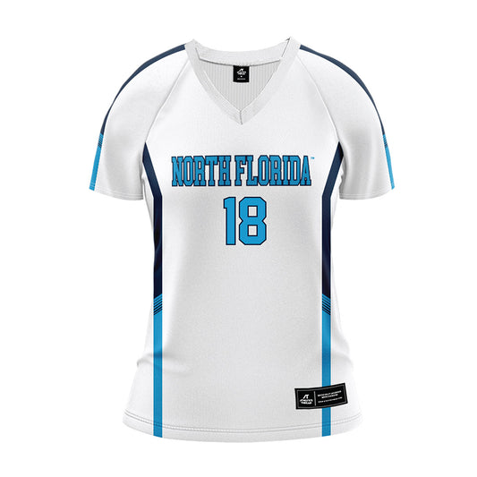 UNF - NCAA Women's Volleyball : Julianna Santiago - White Volleyball Jersey-0