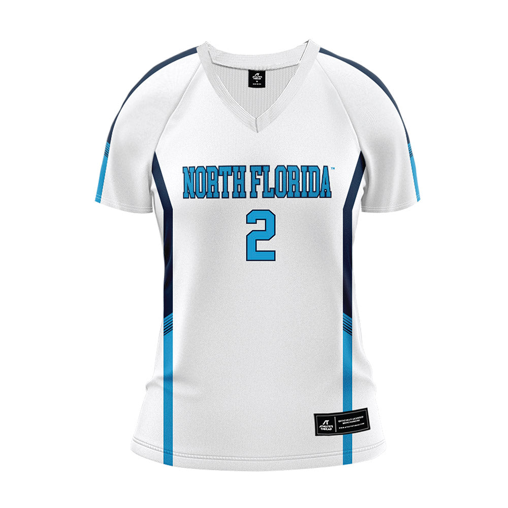 UNF - NCAA Women's Volleyball : Leah McDonald - White Volleyball Jersey-0