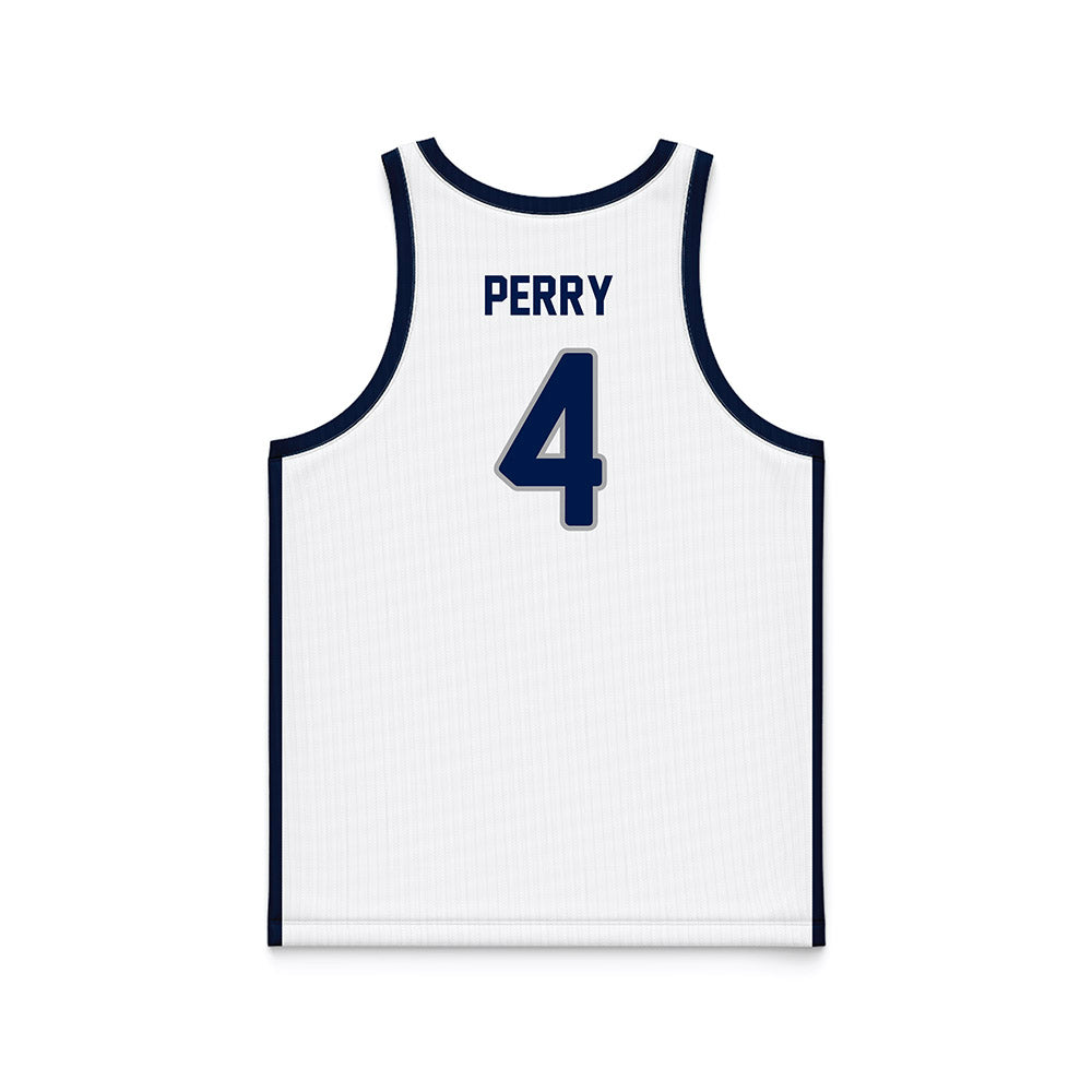 UNF - NCAA Men's Basketball : Christopher Perry - White Basketball Jersey-1