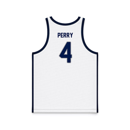 UNF - NCAA Men's Basketball : Christopher Perry - White Basketball Jersey-1