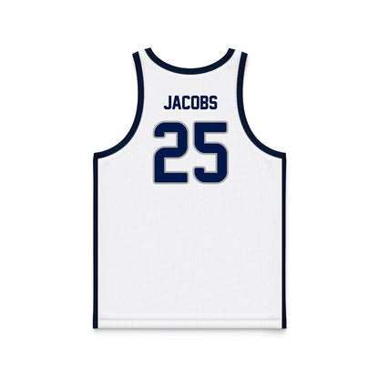 UNF - NCAA Men's Basketball : Gabriel Jacobs - White Basketball Jersey-1