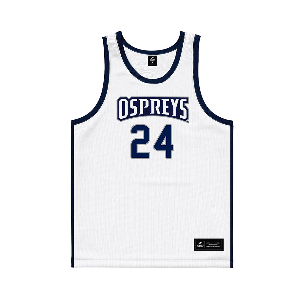 UNF - NCAA Men's Basketball : Nestor Dyachok - White Basketball Jersey-0
