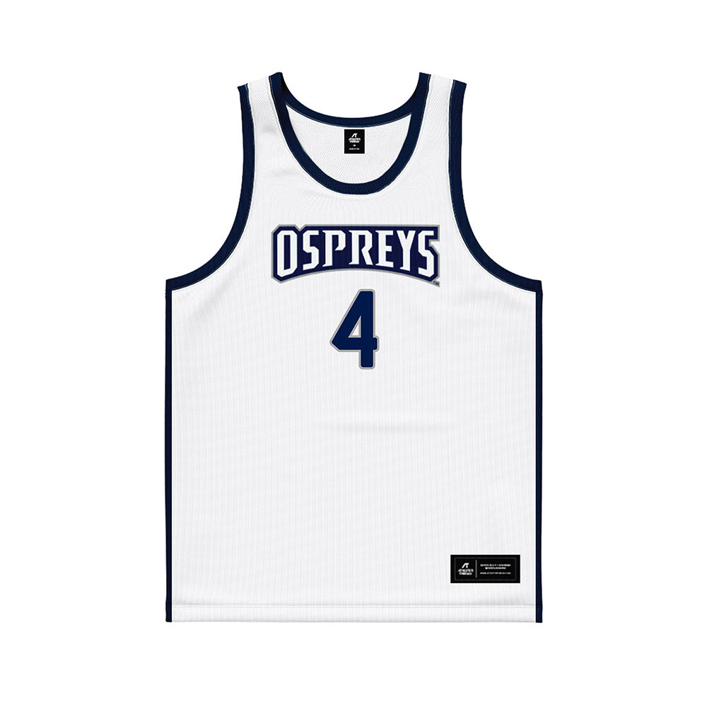 UNF - NCAA Men's Basketball : Christopher Perry - White Basketball Jersey-0