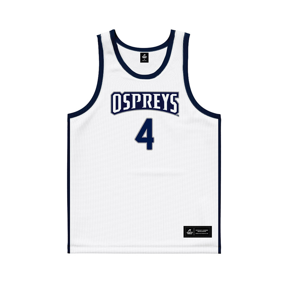 UNF - NCAA Men's Basketball : Devin Hines - White Basketball Jersey-0