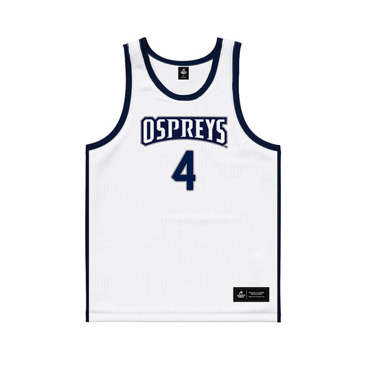 UNF - NCAA Men's Basketball : Devin Hines - White Basketball Jersey-0