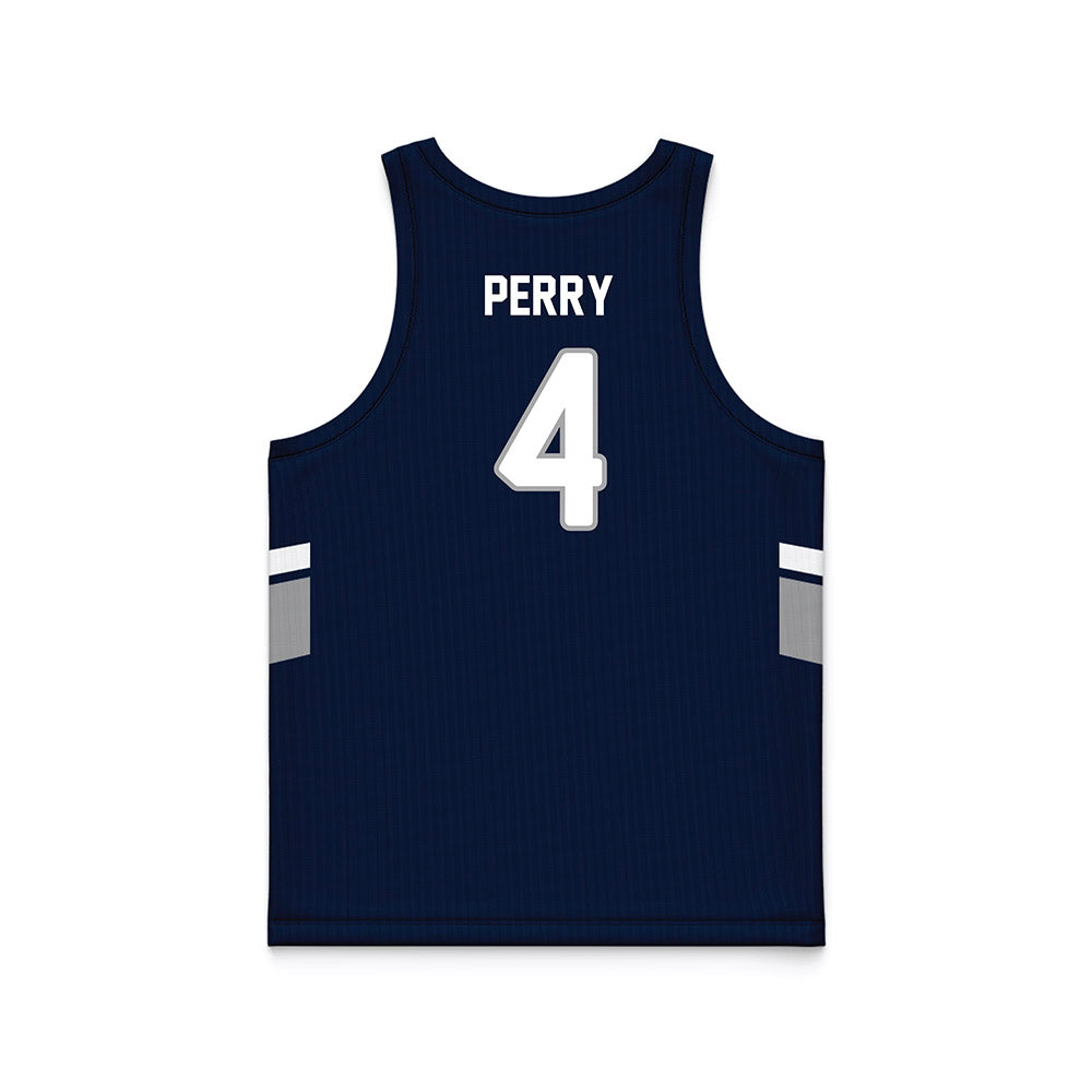 UNF - NCAA Men's Basketball : Christopher Perry - Midnight Navy Basketball Jersey-1