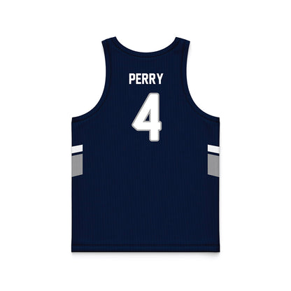 UNF - NCAA Men's Basketball : Christopher Perry - Midnight Navy Basketball Jersey-1