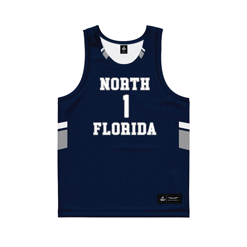 UNF - NCAA Men's Basketball : Taylor Thompson - Midnight Navy Basketball Jersey