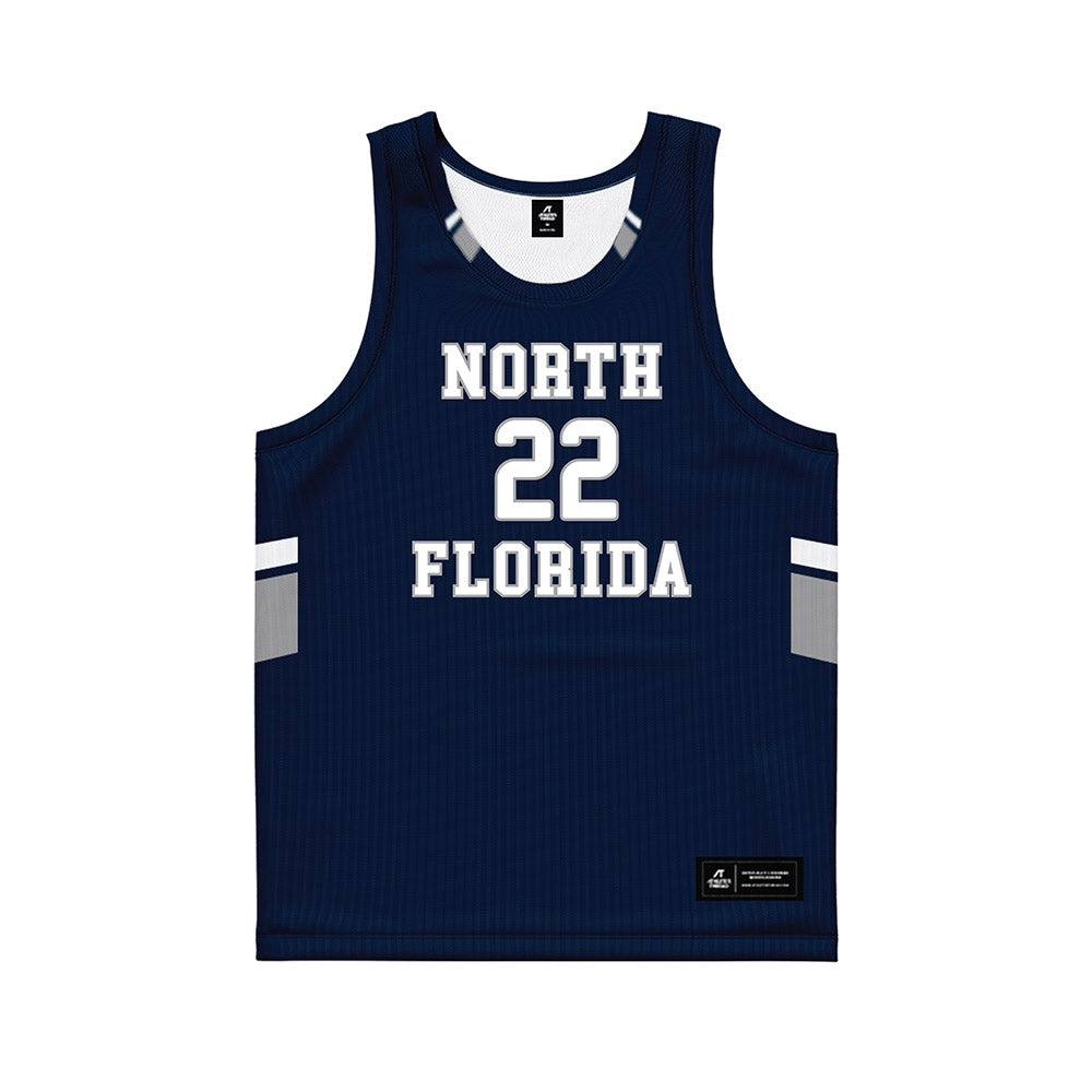 UNF - NCAA Men's Basketball : Trey Cady - Midnight Navy Basketball Jersey-0
