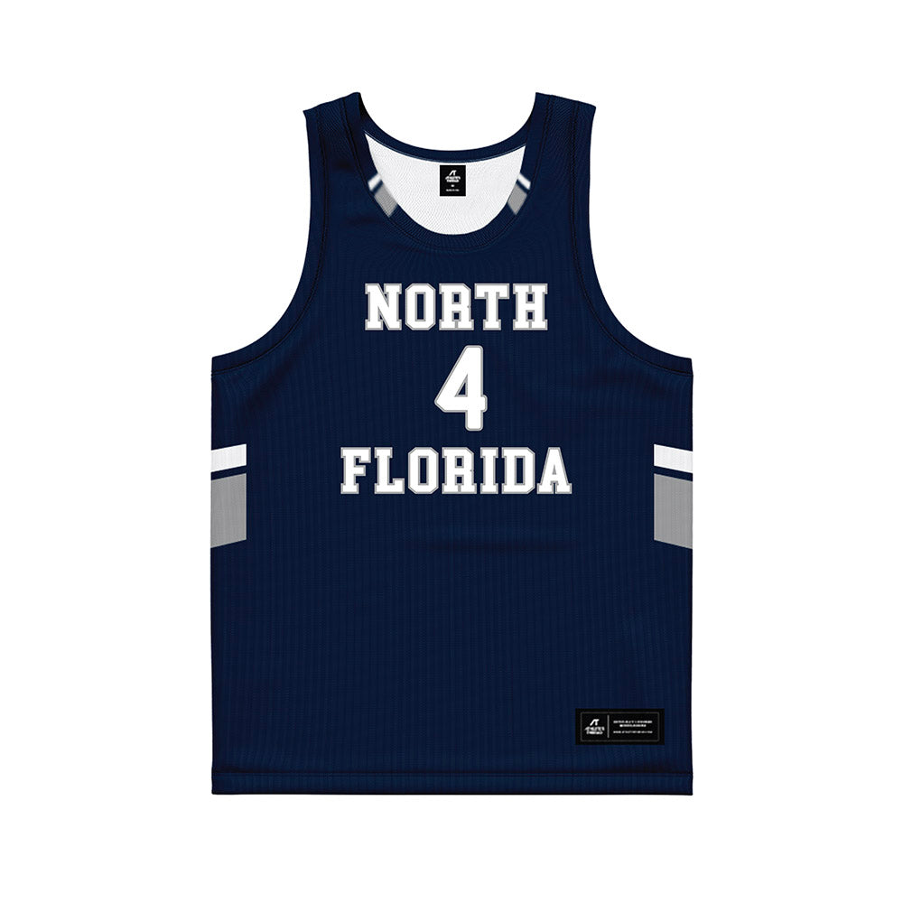 UNF - NCAA Men's Basketball : Devin Hines - Midnight Navy Basketball Jersey-0