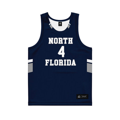UNF - NCAA Men's Basketball : Devin Hines - Midnight Navy Basketball Jersey-0