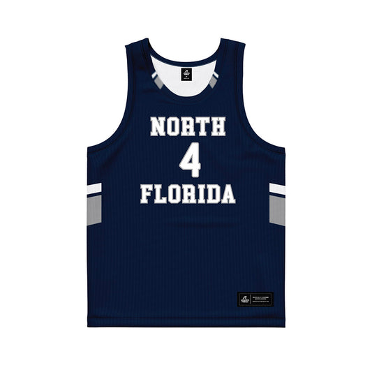 UNF - NCAA Men's Basketball : Devin Hines - Midnight Navy Basketball Jersey-0