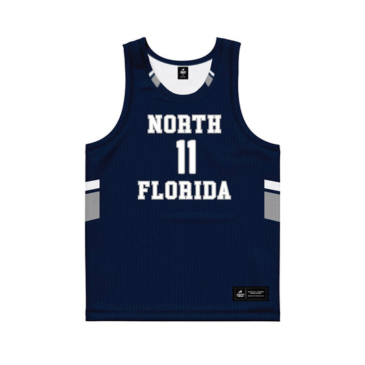 UNF - NCAA Men's Basketball : Kent Jackson - Midnight Navy Basketball Jersey-0