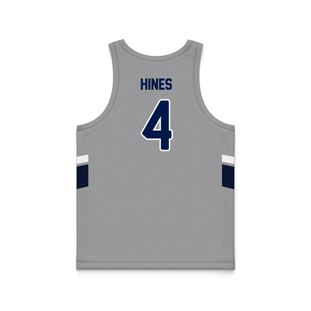 UNF - NCAA Men's Basketball : Devin Hines - Grey Basketball Jersey-1