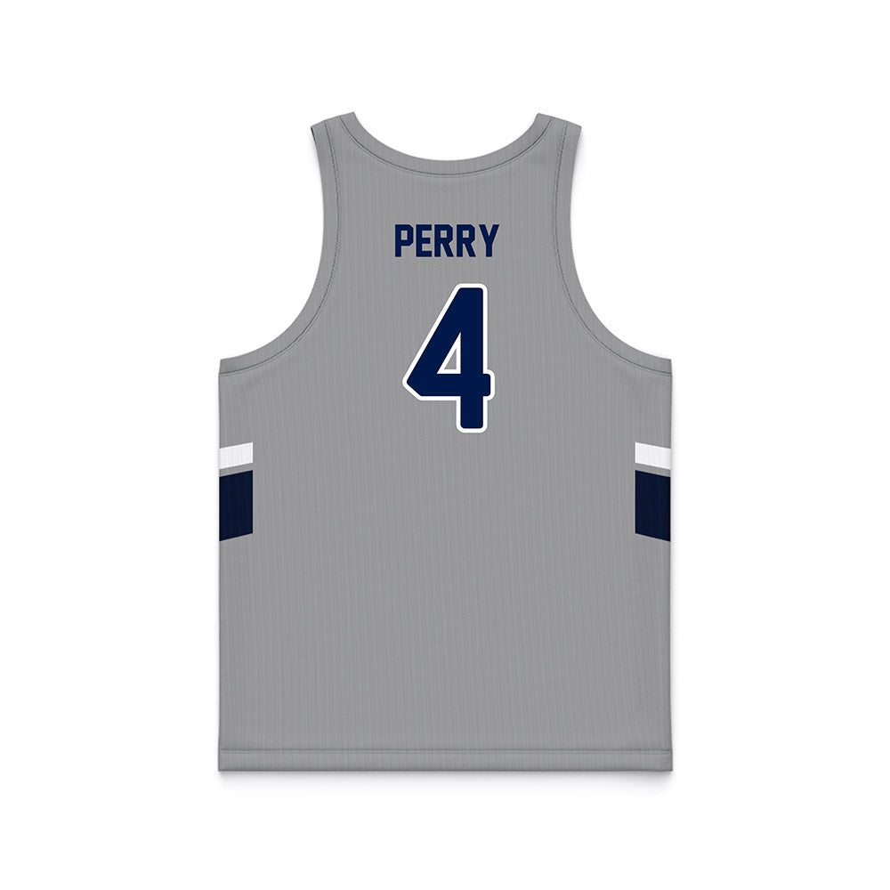 UNF - NCAA Men's Basketball : Christopher Perry - Grey Basketball Jersey-1