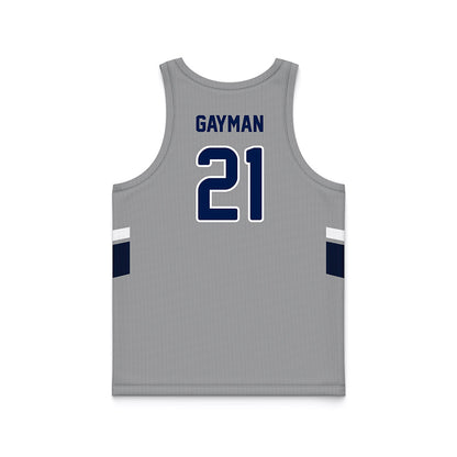 UNF - NCAA Men's Basketball : Dalton Gayman - Grey Basketball Jersey-1