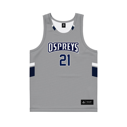 UNF - NCAA Men's Basketball : Dalton Gayman - Grey Basketball Jersey-0