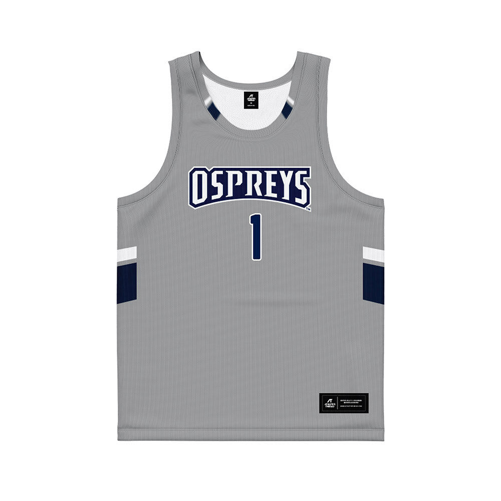 UNF - NCAA Men's Basketball : BJ Plummer - Grey Basketball Jersey-0