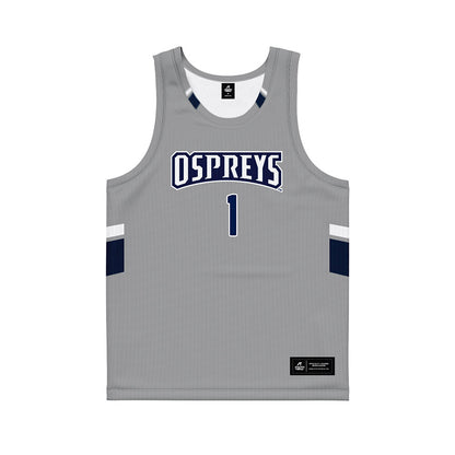UNF - NCAA Men's Basketball : BJ Plummer - Grey Basketball Jersey-0
