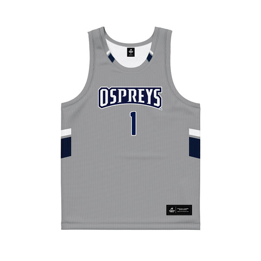 UNF - NCAA Men's Basketball : BJ Plummer - Grey Basketball Jersey-0