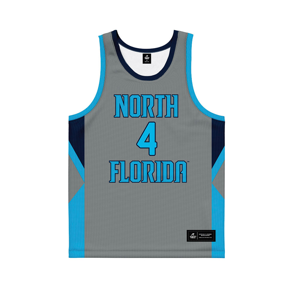 UNF - NCAA Men's Basketball : Christopher Perry - Graphite Basketball Jersey-0