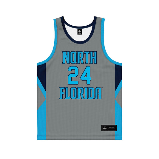 UNF - NCAA Men's Basketball : Nestor Dyachok - Graphite Basketball Jersey-0