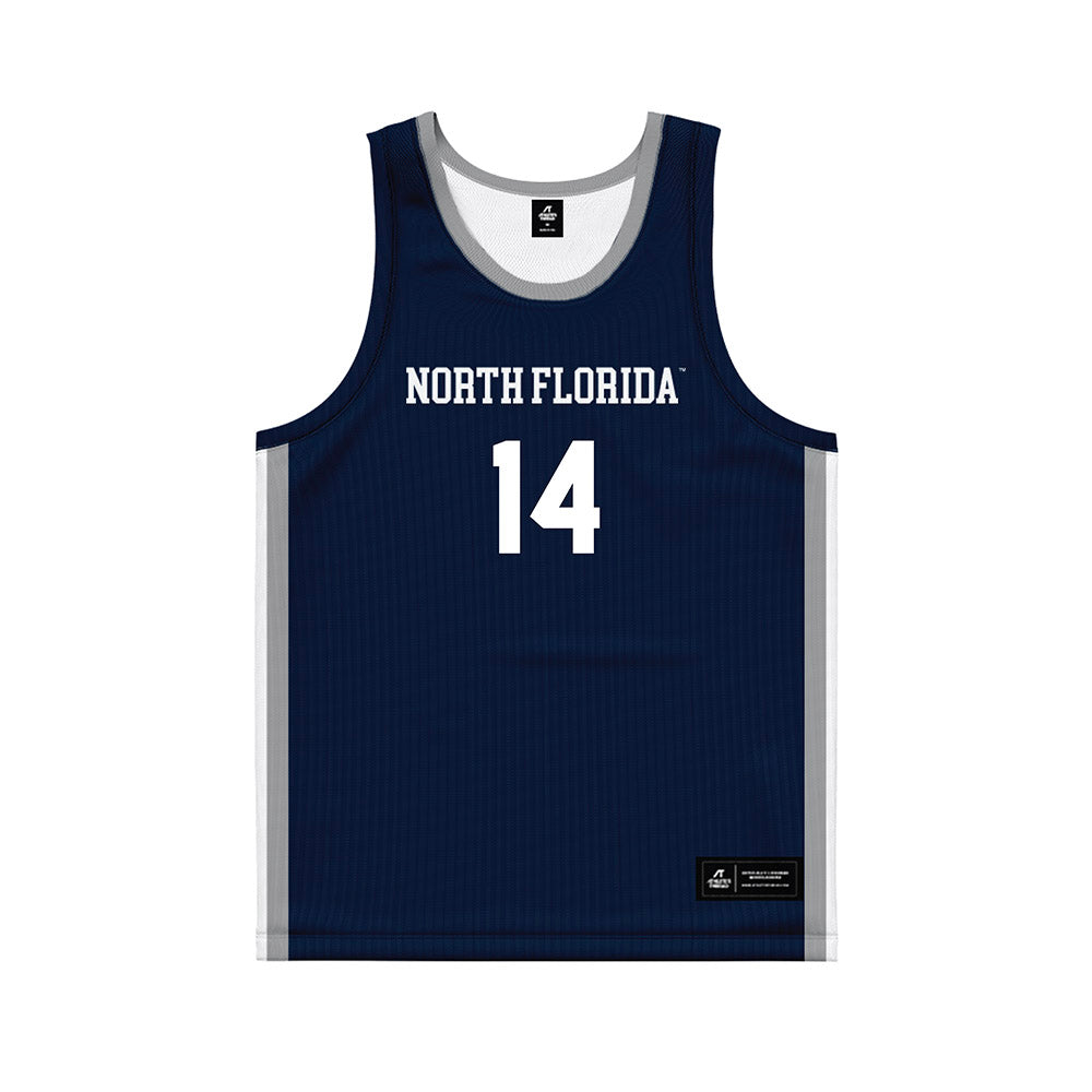 UNF - NCAA Women's Basketball : Abby Knauff - Midnight Navy Basketball Jersey-0