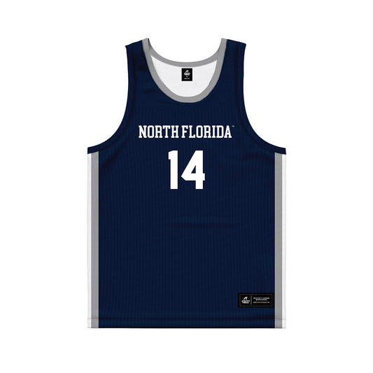 UNF - NCAA Women's Basketball : Abby Knauff - Midnight Navy Basketball Jersey-0