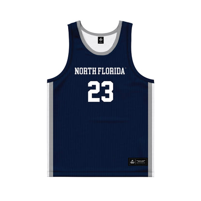 UNF - NCAA Women's Basketball : Elle Blatchford - Midnight Navy Basketball Jersey-0