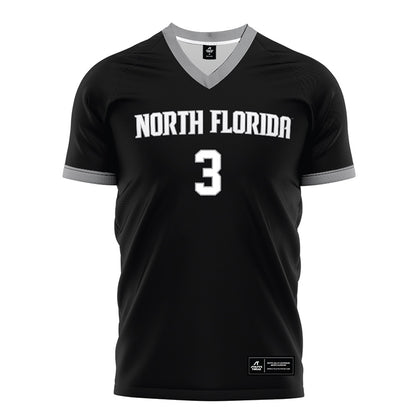 UNF - NCAA Men's Soccer : Jonathan Moss-Solomon - Black Soccer Jersey-0
