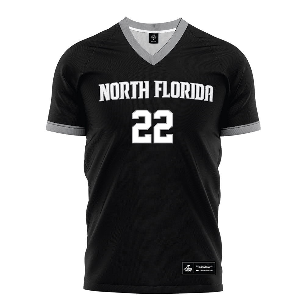 UNF - NCAA Men's Soccer : Kadin Sadiq - Black Soccer Jersey-0