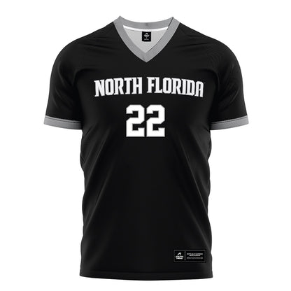 UNF - NCAA Men's Soccer : Kadin Sadiq - Black Soccer Jersey-0