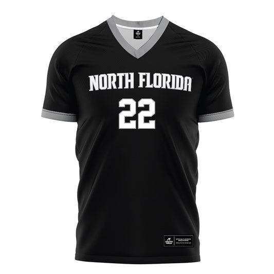 UNF - NCAA Men's Soccer : Kadin Sadiq - Black Soccer Jersey-0