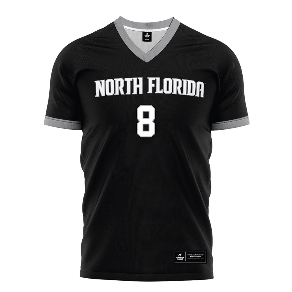 UNF - NCAA Men's Soccer : Mark Romano - Black Soccer Jersey-0