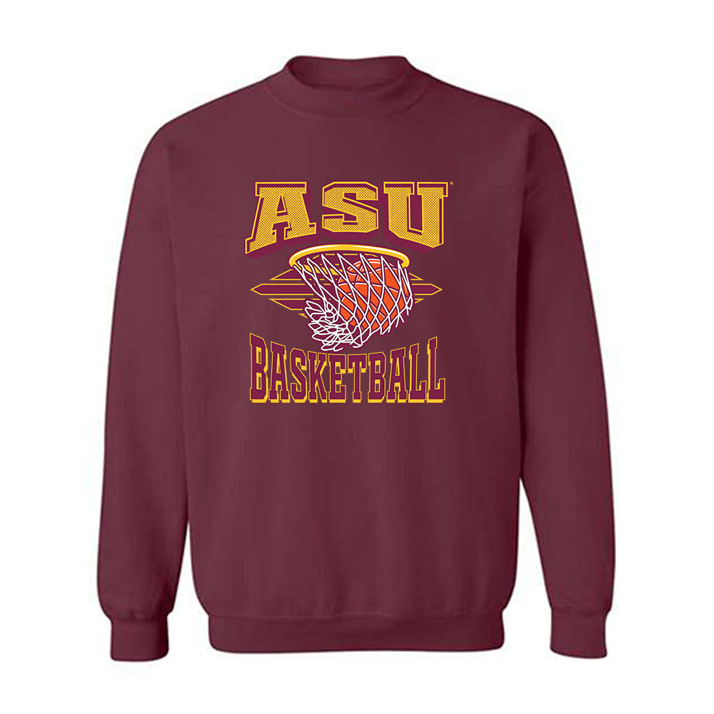Arizona State - NCAA Men's Basketball : Kash Polk - Classic Fashion Shersey Crewneck Sweatshirt-0