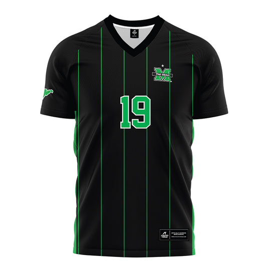 Marshall - NCAA Men's Soccer : Yasha Schaerer - Black Soccer Jersey-0