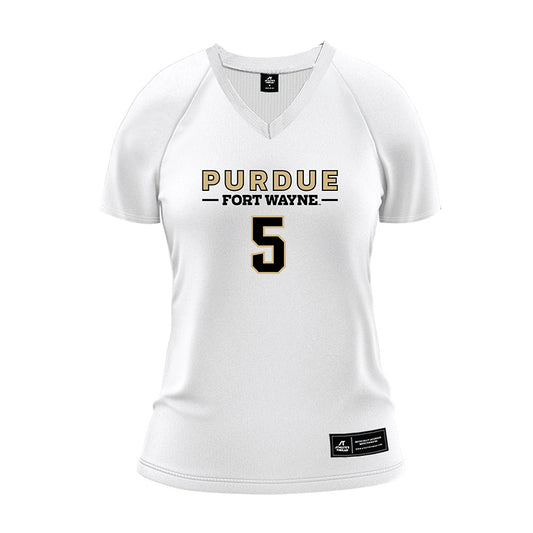 PFW - NCAA Women's Volleyball : Mya Plemons - White Volleyball Jersey-0